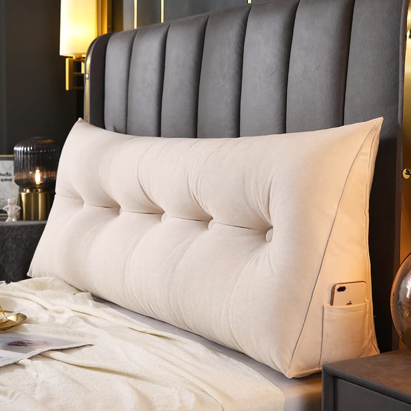 Wedge Headboard Pillow for Sleeping with Removable Cover, Gray U597226
