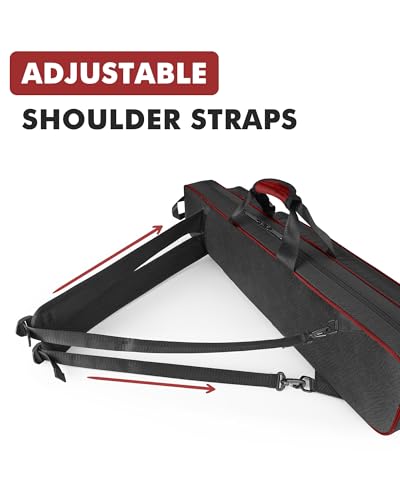 Pool Cue Case 4x5 with Pockets, Soft Padded Billiard Cue Bag A2212