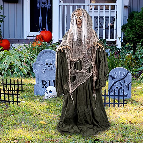 JOYIN 65" Halloween Animatronics Ghost Decor with Sound for Outdoor T10357