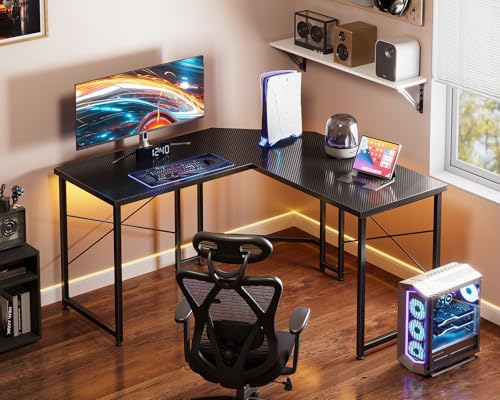 Casaottima L Shaped Gaming Desk Corner Desk for Home Office, 51 Inch, Black M173778