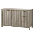 Fluted Sideboard Buffet Cabinet with Storage, 56" Large Buffet Modern Credenza with Adjustable Shelves, Farmhouse Media Console Storage Cabinets for Living Room Entryway, Natural