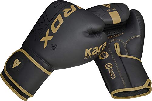 RDX Boxing Gloves Pro Training Sparring Maya Hide Leather Muay Thai MMA Kickboxing Adult Ventilated Palm R71478