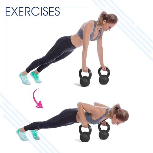 Yes4All 5-80 lbs Cast Iron Kettlebell for Strength Training M7531