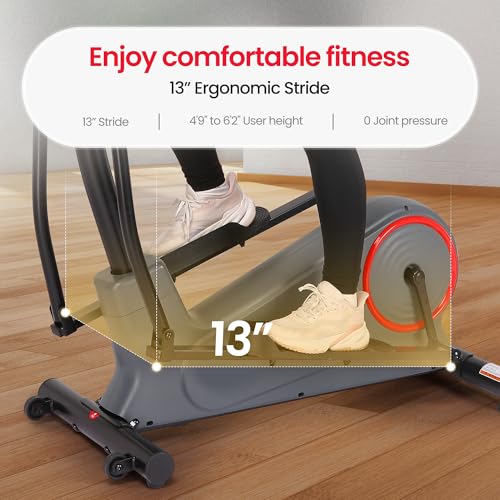 Elliptical Exercise Machine for Home with 8-Level Resistance and LCD Monitor C7688