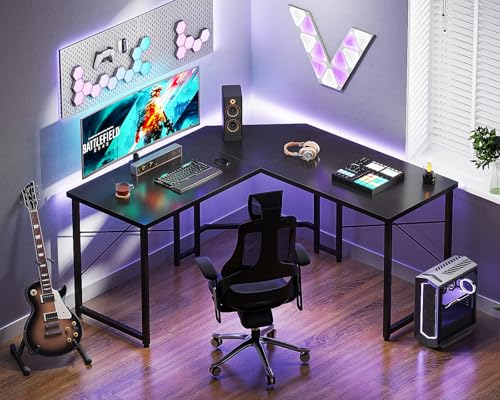 Casaottima L Shaped Gaming Desk Corner Desk for Home Office, 51 Inch, Black M173778