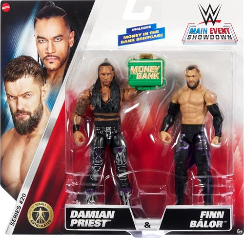Mattel WWE Main Event Championship Showdown 2-Pack Action Figures, Damian Priest & Finn Balor M127086