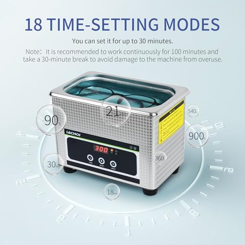 Ultrasonic Cleaner 800ml 40kHz with Timer for Jewelry Watch Ring J481292
