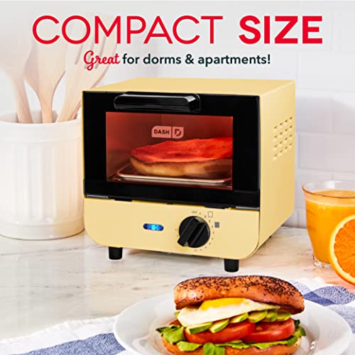 DASH Mini Toaster Oven Cooker for Bread, Bagels, Pizza, Paninis - Red B5381