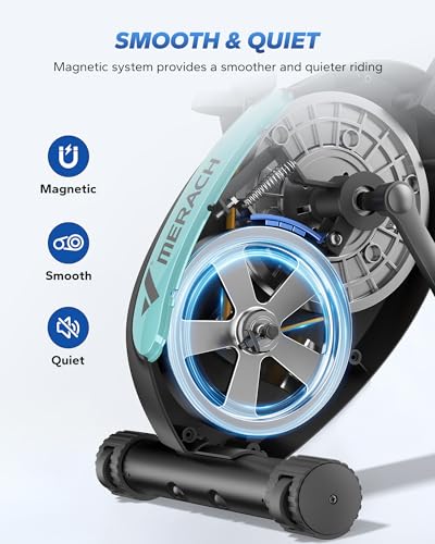 MERACH Folding Exercise Bike, 4-in-1 Upright Indoor Cycling with Magnetic Resistance Y910