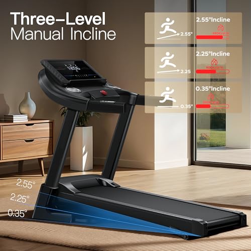 CURSOR FITNESS Folding Treadmill with Pulse Sensor I283641