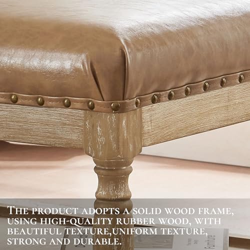 33-Inch Square Ottoman Coffee Table with Storage, Brown W195722