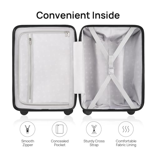 Carry-on Luggage 20 Inch Hardshell with Spinner Wheels and TSA Lock L610552