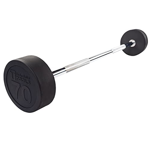 Body-Solid Rubber Coated Fixed Weight Straight Barbell L970198