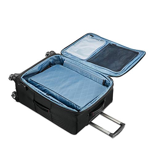 Samsonite Pro Travel Softside Expandable Luggage with Spinner Wheels, Black, Carry-On 21-Inch L839