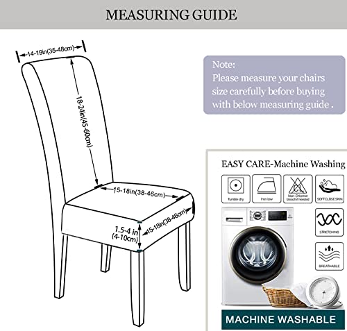Waterproof Spandex Parsons Chair Covers, Beige, Set of 4 S639825