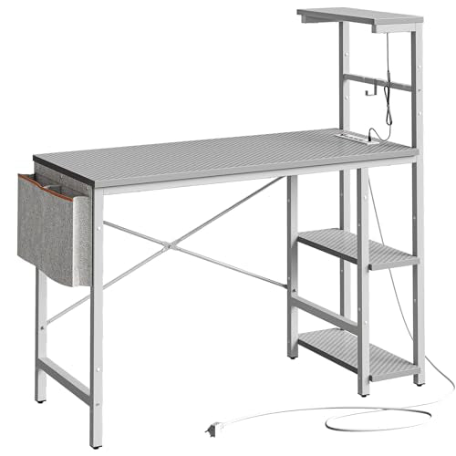 Bestier Gaming Desk with LED Lights, 51.3 Inch Computer Desk Q970