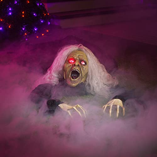JOYIN Zombie Halloween Decoration Outdoor with Sound Effect & Lighted Eyes H206891