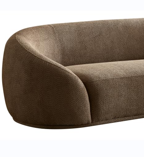 103.15" Curved Boucle Sofa for Living Room, Cream S864