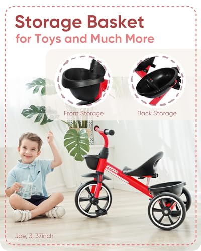 KRIDDO Kids Tricycle for Toddlers Age 2-5 Years, Blue P72011