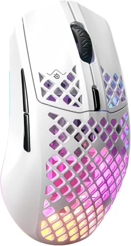 SteelSeries Aerox 3 Wireless Holey RGB Gaming Mouse, Ultra-lightweight, Onyx O713