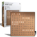 Sharper Image® LED Light-Up Word Clock [Amazon Exclusive] 7.75" Modern Design, Electronic Accent Wall & Desk Clock, USB Power Cord, Contemporary Home & Office Decor, Easy Setup, Housewarming Gift