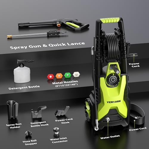 4000 PSI Electric Pressure Washer with 4 Nozzles and Foam Cannon W613877