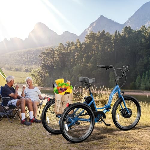 ANCHEER Electric Tricycle for Adults, 350W Folding 3-Wheel Ebike, 48V 499Wh S15636
