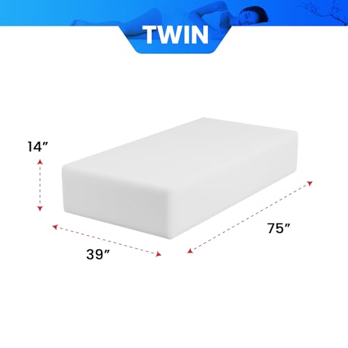 PayLessHere 6 Inch Twin XL Gel Memory Foam Mattress, CertiPUR-US Certified F9487