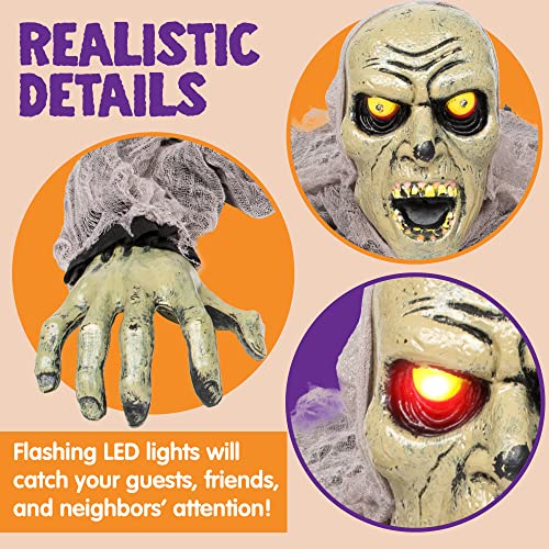 JOYIN Zombie Halloween Decoration Outdoor with Sound and Flashing Eyes Z38508