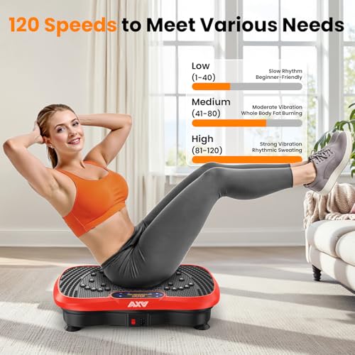 AXV Vibration Plate Fitness Platform Exercise Machine for Full Body Workout Q37919