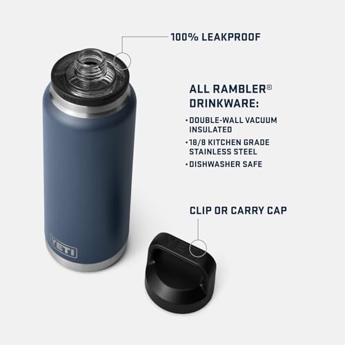 YETI Rambler 36 oz Bottle, Vacuum Insulated, Stainless Steel with Chug Cap M79550