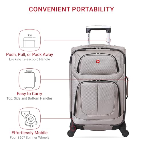 SwissGear Sion Softside Expandable Luggage, Black, 29-Inch C81483