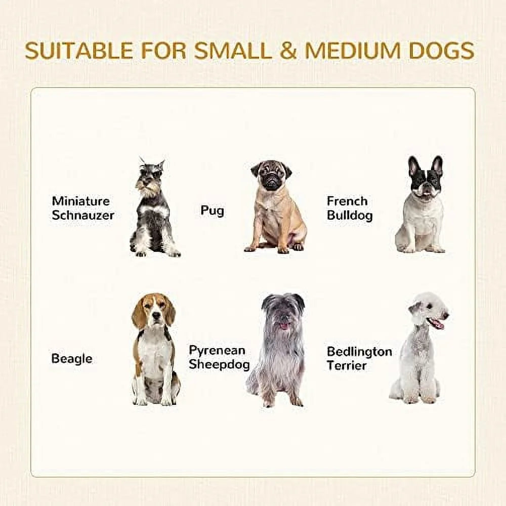White Dog Crate Furniture with Cushion and Drawer Q96474