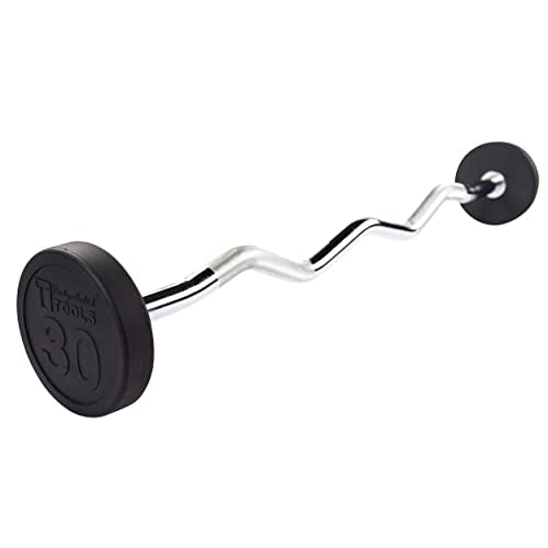 Body-Solid Rubber Coated Fixed Weight Straight Barbell L970198