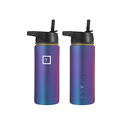 IRON °FLASK Stainless Steel Insulated Water Bottle with 3 Lids, 40 oz U19688