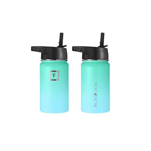IRON °FLASK Stainless Steel Insulated Water Bottle with 3 Lids, 40 oz U19688