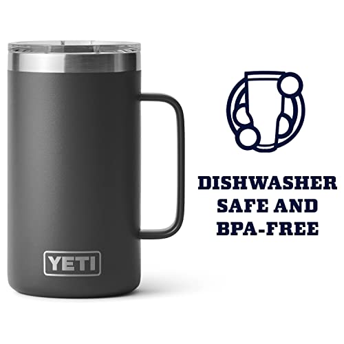 YETI Rambler 24 oz Mug, Stainless Steel, Vacuum Insulated N160