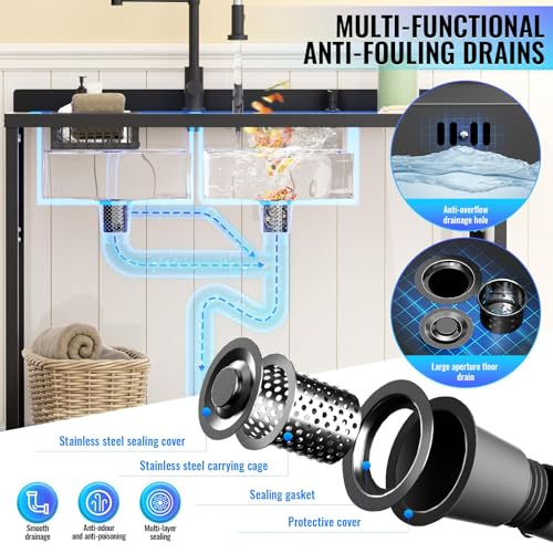Stainless Steel Utility Sink with Faucet and Drain Kit I168