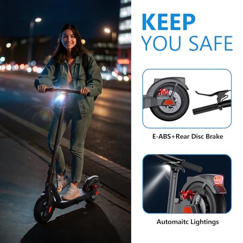 SISIGAD Electric Scooter for Adults, 10" Tires, 600W Motor, 22 MPH, 30 Miles Range, Foldable O1563