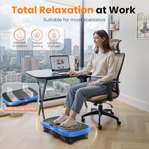 AXV Vibration Plate Fitness Platform Exercise Machine for Full Body Workout Q37919