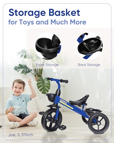 KRIDDO Kids Tricycle for Toddlers Age 2-5 Years, Blue P72011