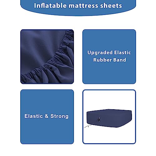 Bedecor Air Bed Sheets for Mattress Cover Removable Elastic Band Soft Breathable Twin XL Light Gray U508