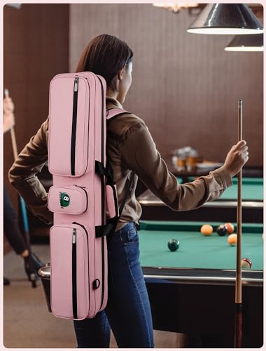 Pool Cue Case 4x5 with Pockets, Soft Padded Billiard Cue Bag A2212