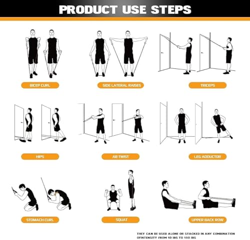VEICK Resistance Bands with Handles for Home Workout O75059