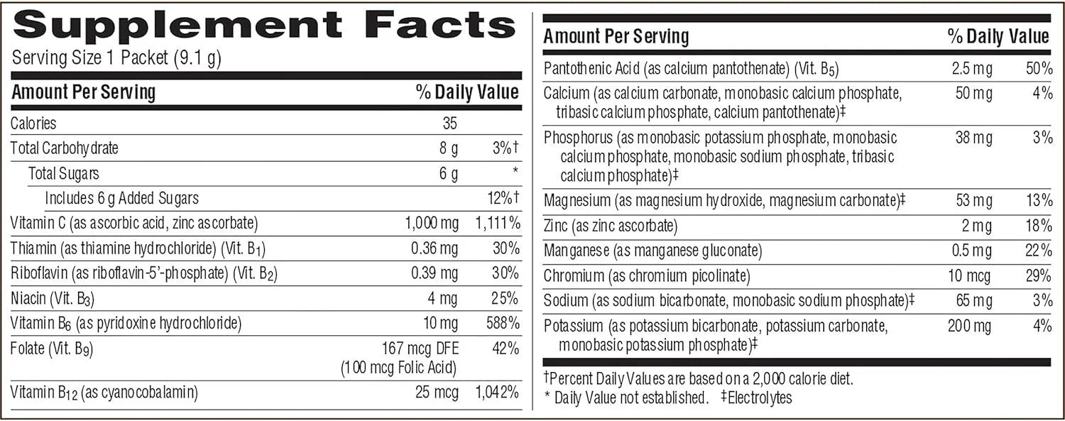 Emergen-C 1000mg Vitamin C Powder, Super Orange, 60 Ct R534568