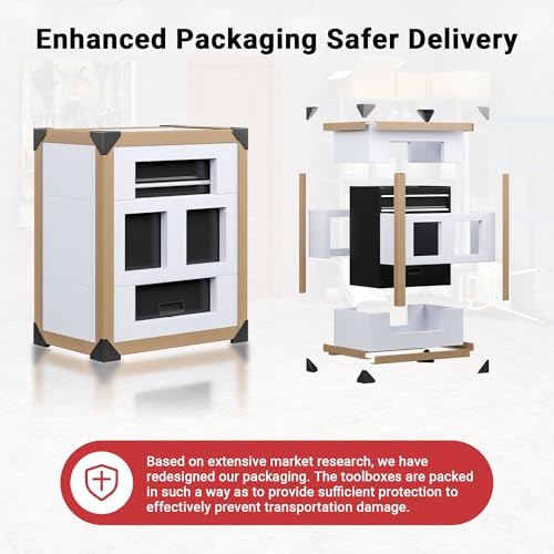 5-Drawer Rolling Tool Chest Storage Cabinet with Detachable Top Tool Box, Black R11137