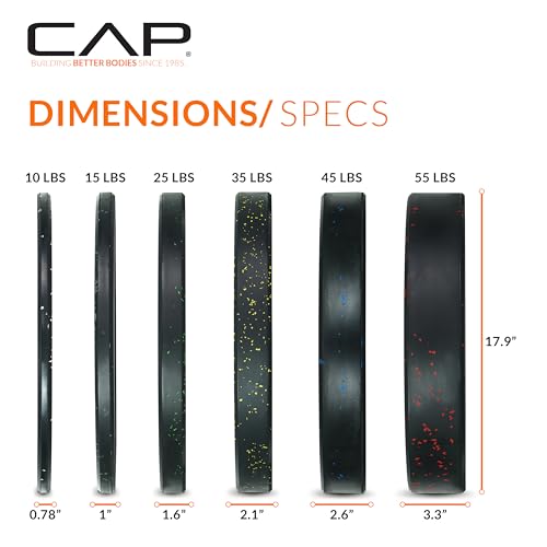 CAP Barbell 2-Inch Olympic Bumper Plate Weight Set O371151