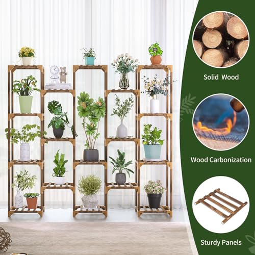 Uneedem Plant Stand Indoor Outdoor, 10-Tier Tall Plant Shelf for Multiple Plants A6522