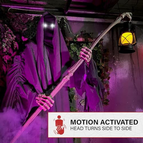 Haunted Hill Farm Motion-Activated 7.5-Ft. Smoldering Ghoul Animatronic Halloween Decoration N1475