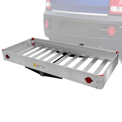 MaxxHaul 50149 500-lb Folding Aluminum Hitch Cargo Carrier Rack Q960635